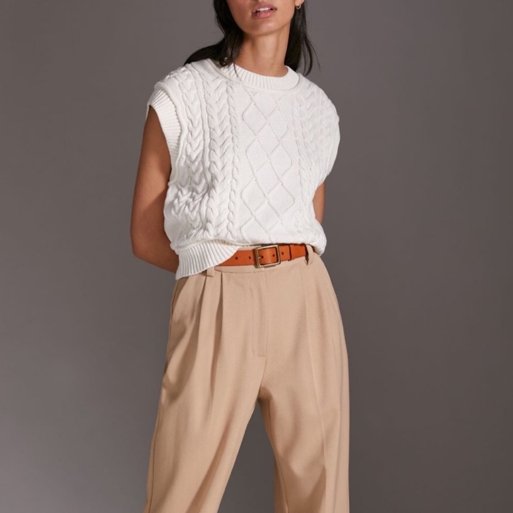 Maeve Cable Knit Vest // Anthropologie